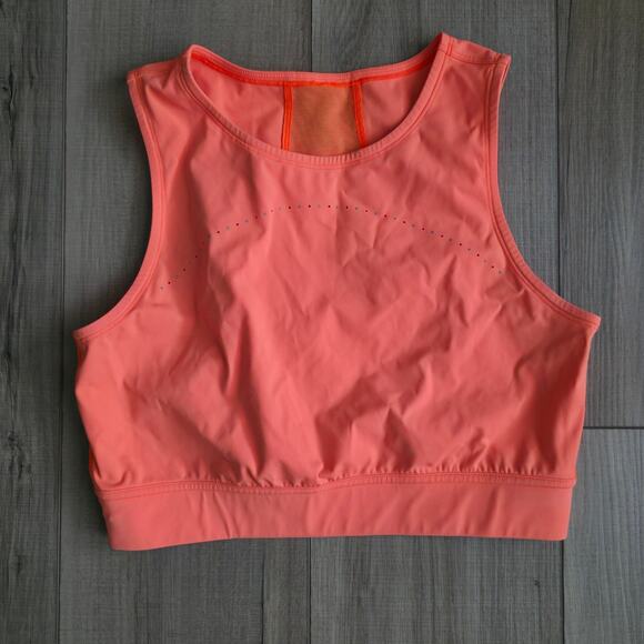 Lululemon Hotty Hot Cropped Tank Highlight Orange Activewear Top Women Sz 6 - Picture 6 of 7